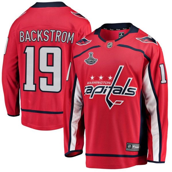 Youth Washington Capitals Nicklas Backstrom Red 2018 Stanley Cup Champions Home Breakaway Player Jersey