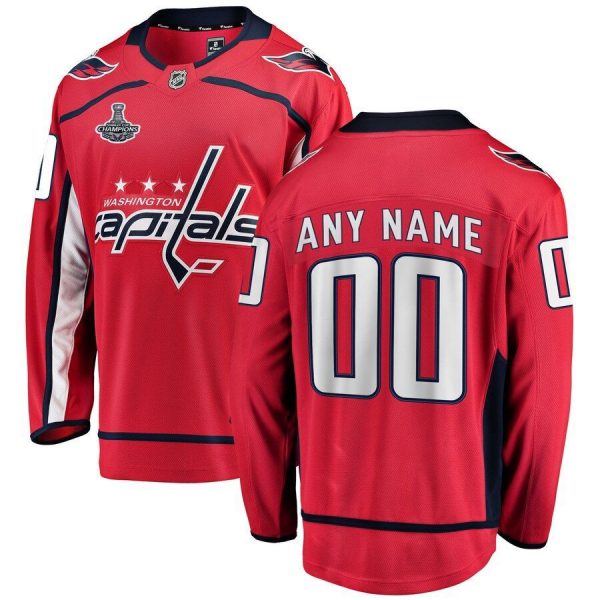 Youth Washington Capitals Red 2018 Stanley Cup Champions Home Breakaway Custom Jersey