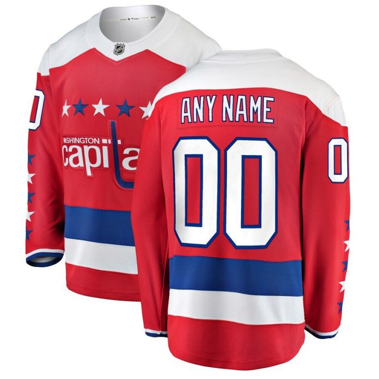 Youth Washington Capitals Red Alternate Breakaway Custom Jersey