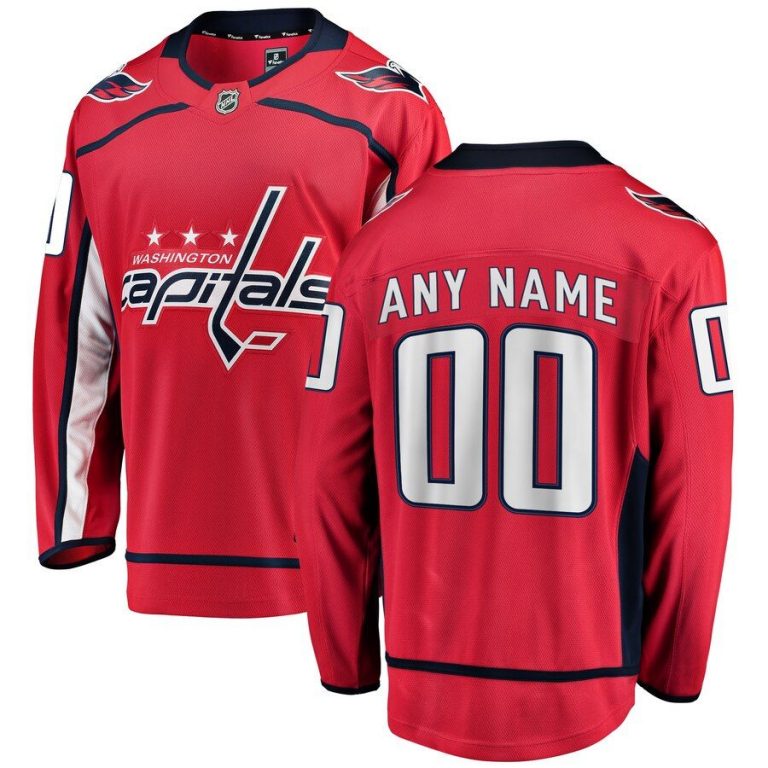 Youth Washington Capitals Red Home Breakaway Custom Jersey