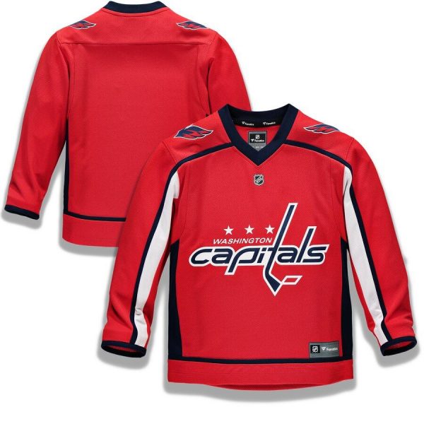 Youth Washington Capitals Red Home Replica Blank Jersey