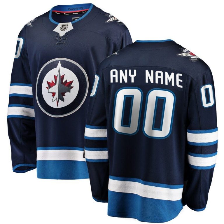 Youth Winnipeg Jets Blue Home Breakaway Custom Jersey