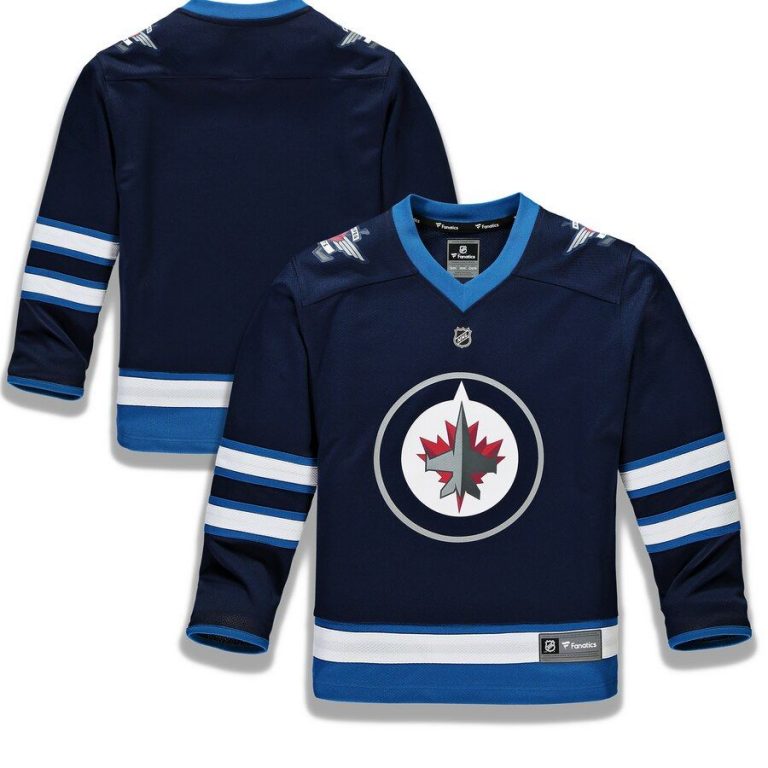 Youth Winnipeg Jets Blue Home Replica Blank Jersey