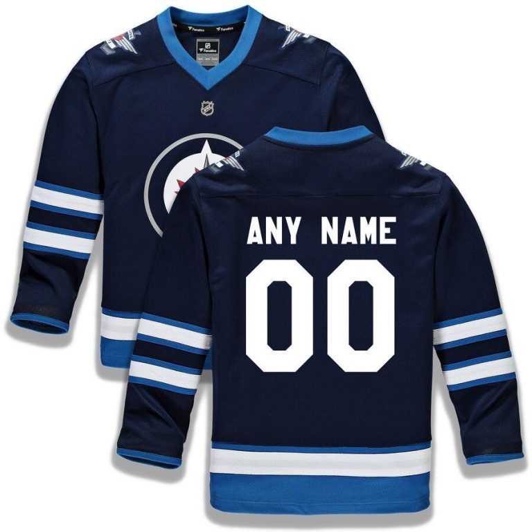 Youth Winnipeg Jets Blue Home Replica Custom Jersey