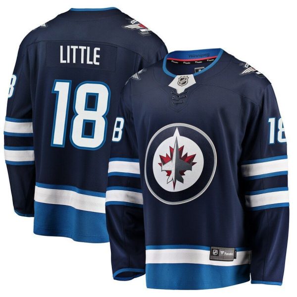 Youth Winnipeg Jets Bryan Little Navy Breakaway Player Jersey