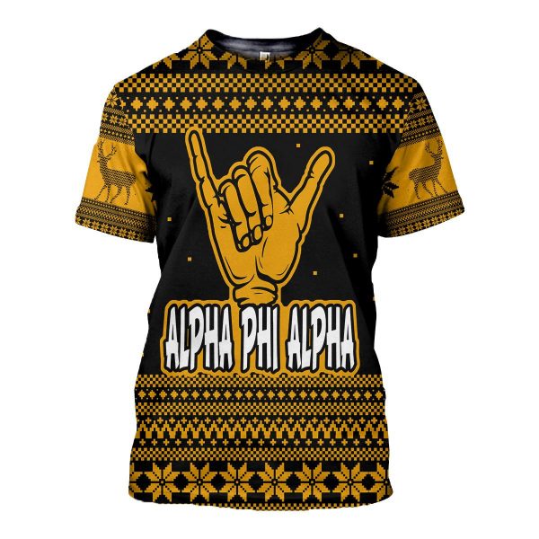 3D All Over Alpha Phi Alpha Ugly Sweatshirt