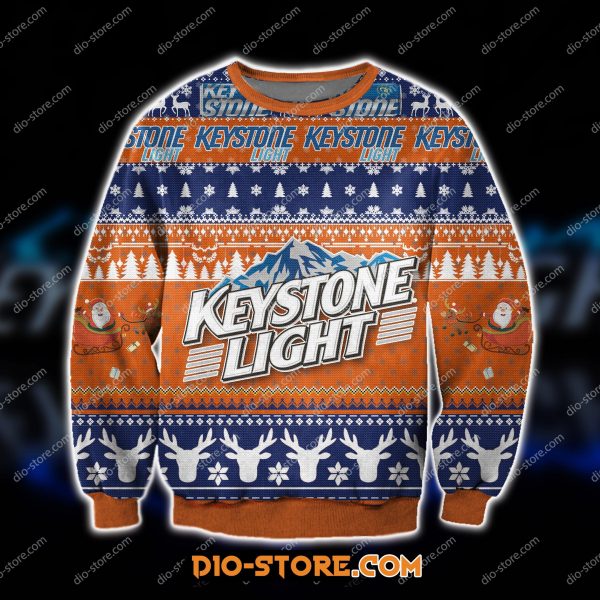 3D All Over Print Keystone Light Beer Ugly Christmas Sweatshirt