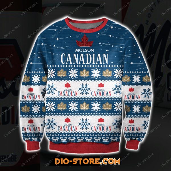3D All Over Print Molson Canadian Ugly Christmas Sweatshirt