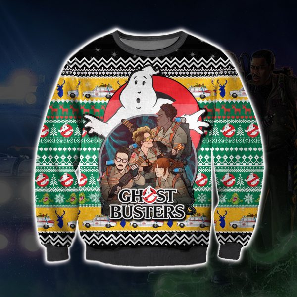 3D All Over Printed Ghostbusters Ugly Sweatshirt