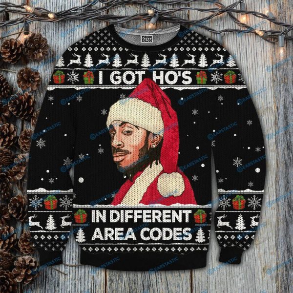 3D All Over Printed Shirt Ludacris I Got Ho'S In Different Area Codes Christmas Sweatshirt