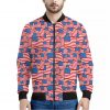 4th of July USA Flag Pattern Print Bomber Jacket