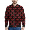 666 Satan Pattern Print Bomber Jacket