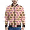 8-Bit Pixel Donut Print Bomber Jacket