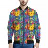 Abstract Psychedelic Print Bomber Jacket