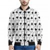Ace Playing Cards Pattern Print Bomber Jacket