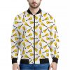Acoustic Guitar Pattern Print Bomber Jacket