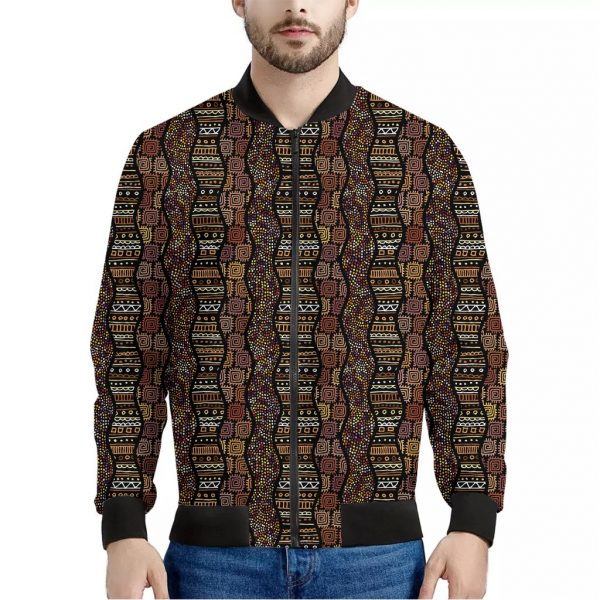 African Afro Inspired Pattern Print Bomber Jacket