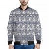 African Tribal Elephant Pattern Print Bomber Jacket