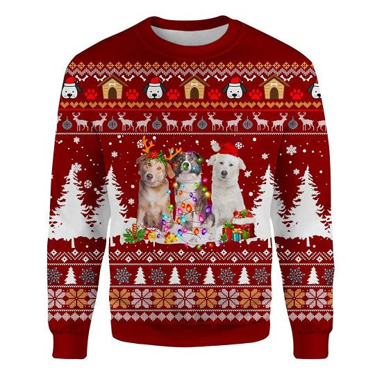 Aidi Ugly Christmas Sweatshirt Animal Dog Cat Sweater Unisex