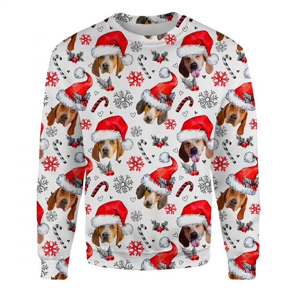 American English Coonhound Xmas Decor Premium Sweatshirt Ugly Christmas Sweatshirt Animal Dog Cat Sweater Unisex