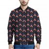 American Flag Ribbon Pattern Print Bomber Jacket