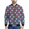 American Football Pattern Print Bomber Jacket