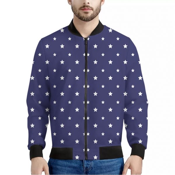 American Little Star Pattern Print Bomber Jacket
