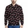 American Marijuana Leaf Pattern Print Bomber Jacket