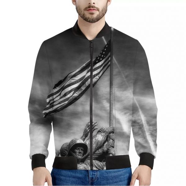 American War Memorial Print Bomber Jacket