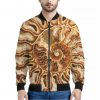 Ammonite Fossil Print Bomber Jacket