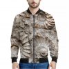 Ammonoidea Fossil Print Bomber Jacket
