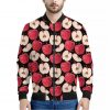 Apple Pattern Print Bomber Jacket