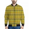 Asante Kente Pattern Print Bomber Jacket
