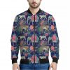 Asian Elephant And Tiger Print Bomber Jacket