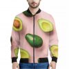 Avocado Cut In Half Pattern Print Bomber Jacket
