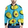 Avocado Cut In Half Print Bomber Jacket