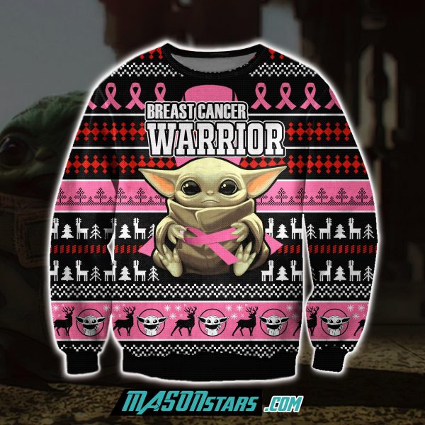Baby Yoda With Cancer 3D Print Ugly Christmas Sweatshirt
