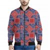 Bandanna Patchwork Pattern Print Bomber Jacket