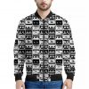 Black And White Cassette Tape Print Bomber Jacket