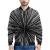 Black And White Hyperspace Print Bomber Jacket