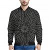 Black And White Kaleidoscope Print Bomber Jacket
