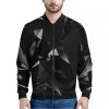 Black Diamond Print Bomber Jacket