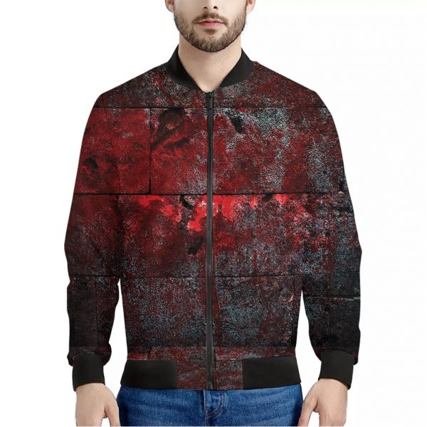 Bloody Room Print Bomber Jacket