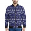 Blue Summer Coconut Pattern Print Bomber Jacket
