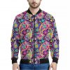 Bohemian Paisley Pattern Print Bomber Jacket