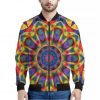 Boho Kaleidoscope Print Bomber Jacket