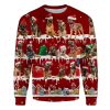 Border Terrier Snow Christmas Ugly Christmas Sweatshirt Animal Dog Cat Sweater Unisex