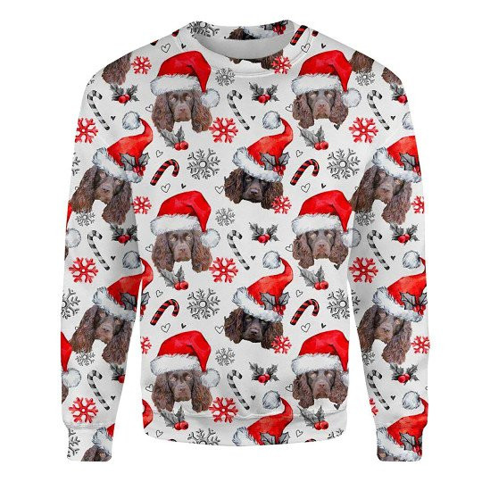Boykin Spaniel Xmas Decor Ugly Christmas Sweatshirt Animal Dog Cat Sweater Unisex