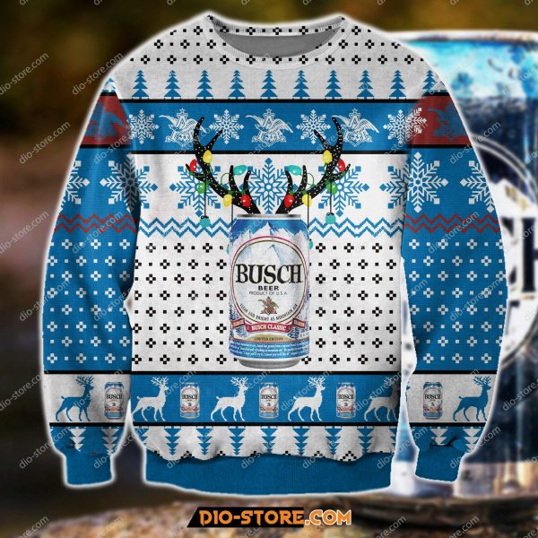 Busch Beer Knitting Pattern 3D Print Ugly Sweatshirt