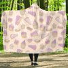 Cake Sweet Pattern Print Hooded Blanket Cloak Blanket